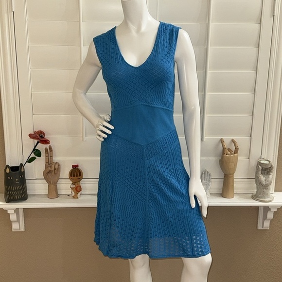 Catherine Malandrino Dresses & Skirts - Catherine Malandrino Favorites Betty Pointelle Knit Dress Mediterranean Blue